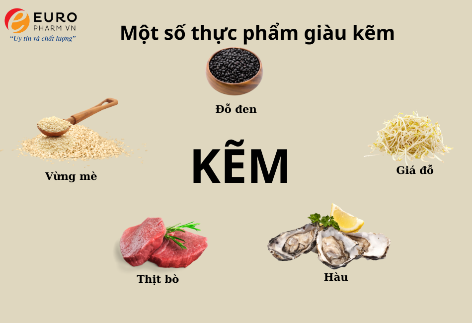 Một số thực phẩm giàu kẽm