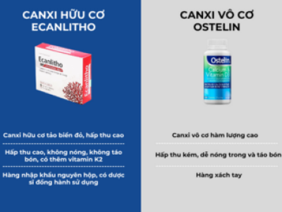 So sánh Easy Canxi Ecanlitho và Ostelin (Úc)