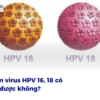 Nhiễm virus HPV 16, 18 có chữa được không?