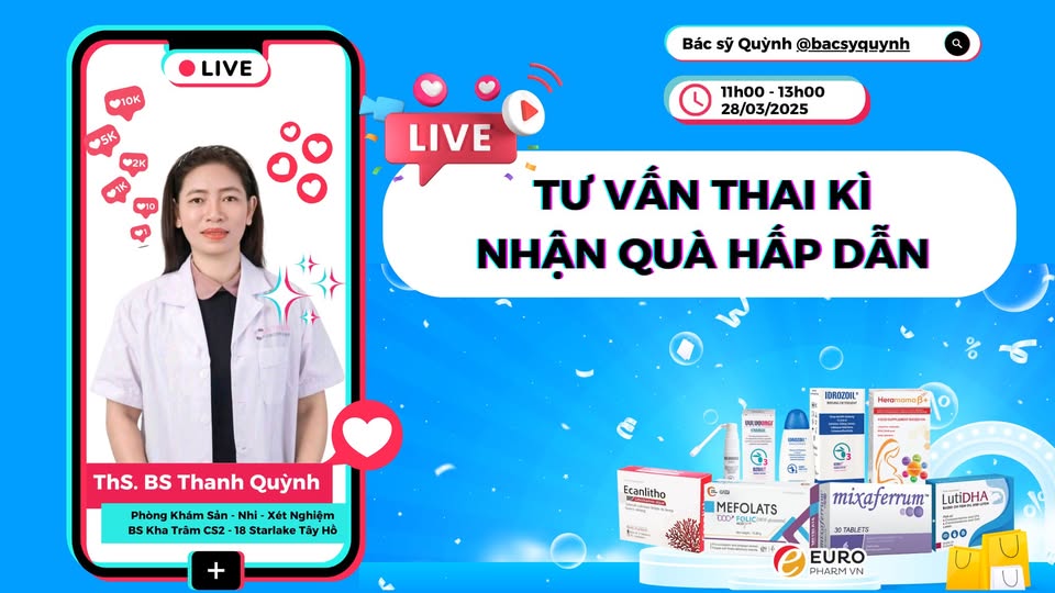 Euro Pharm VN Hợp Tác Cùng Phòng Khám BS Kha Trâm liestream về sức khỏe thai kỳ
